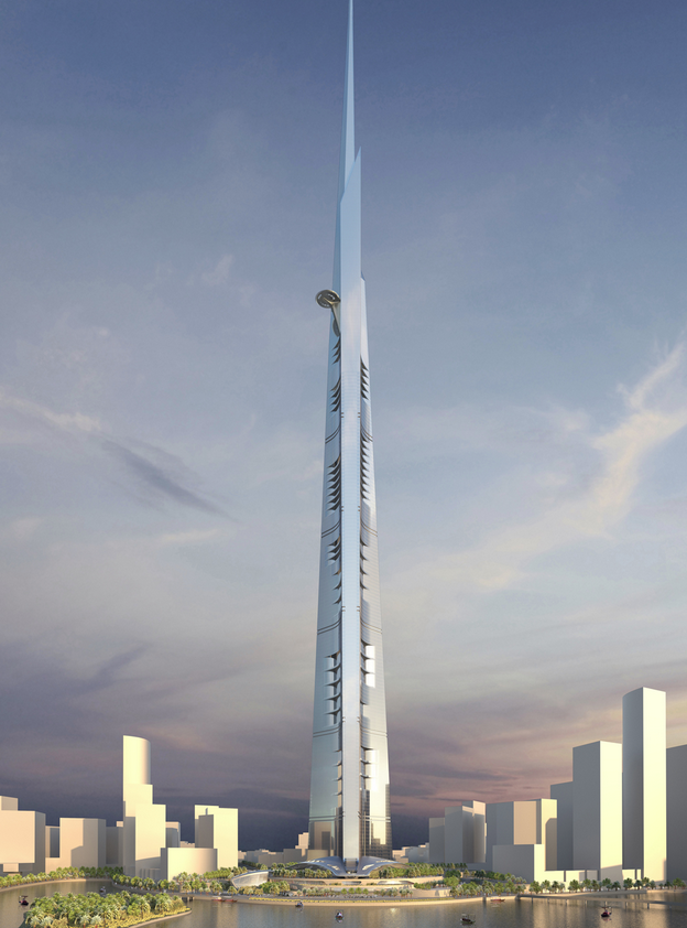 Schema della struttura della Jeddah Tower