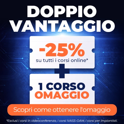 Promo Doppio Vantaggio. -25% sui corsi+ 1 corso in omaggio