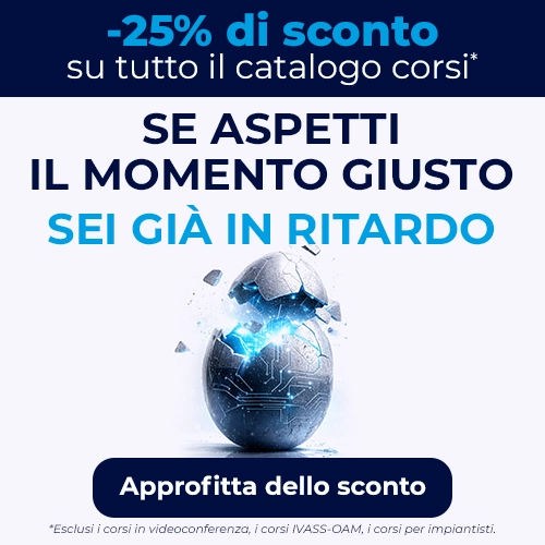 -25% su tutti i corsi del catalogo. SOLO PER POCHI GIORNI