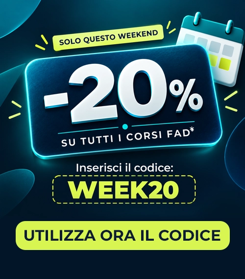 WEEK20 - codice sconto valido solo per il weekend