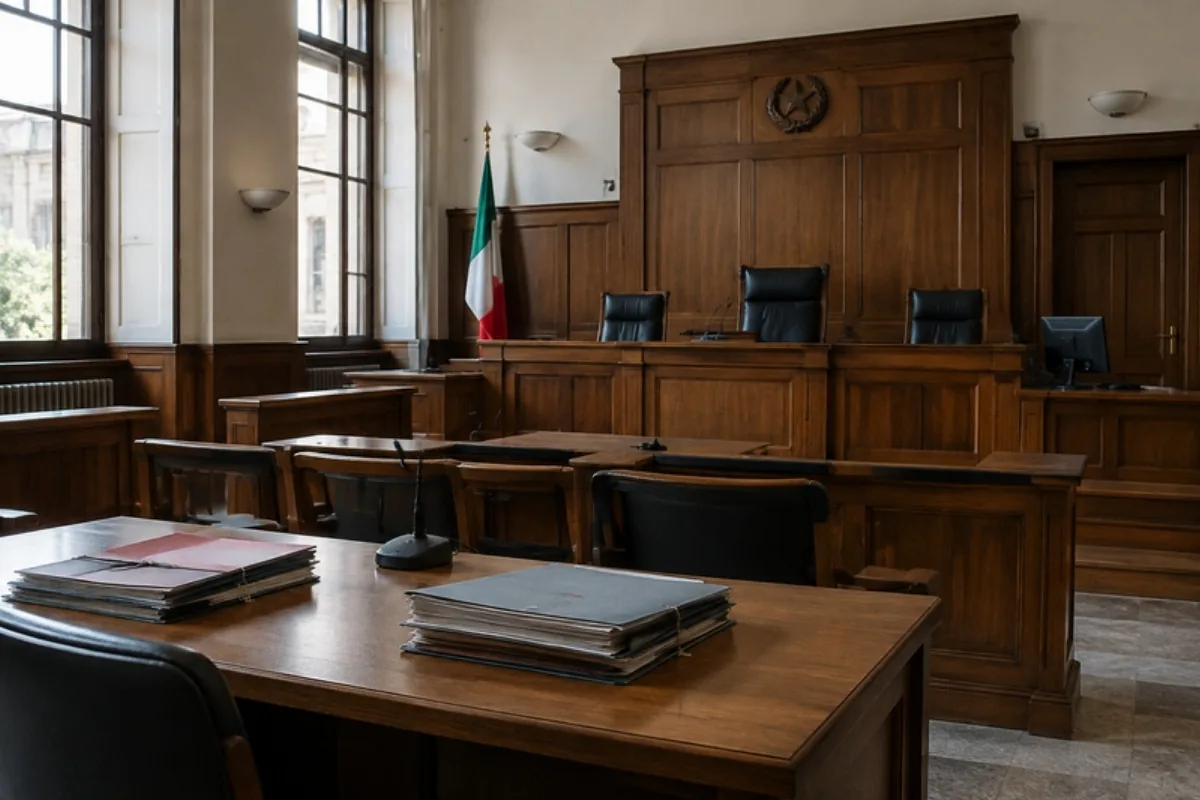 Aula di tribunale dove il giudice decide sull'istanza di ricusazione del CTU